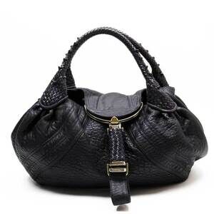 Fendi Spy Bag Shoulder Navy Blue Leather